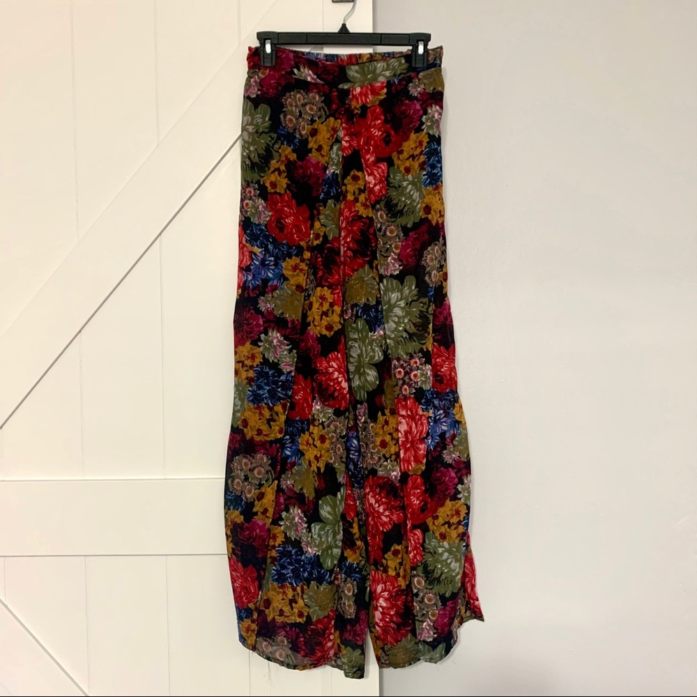 Truth NYC floral chiffon wide leg pants
